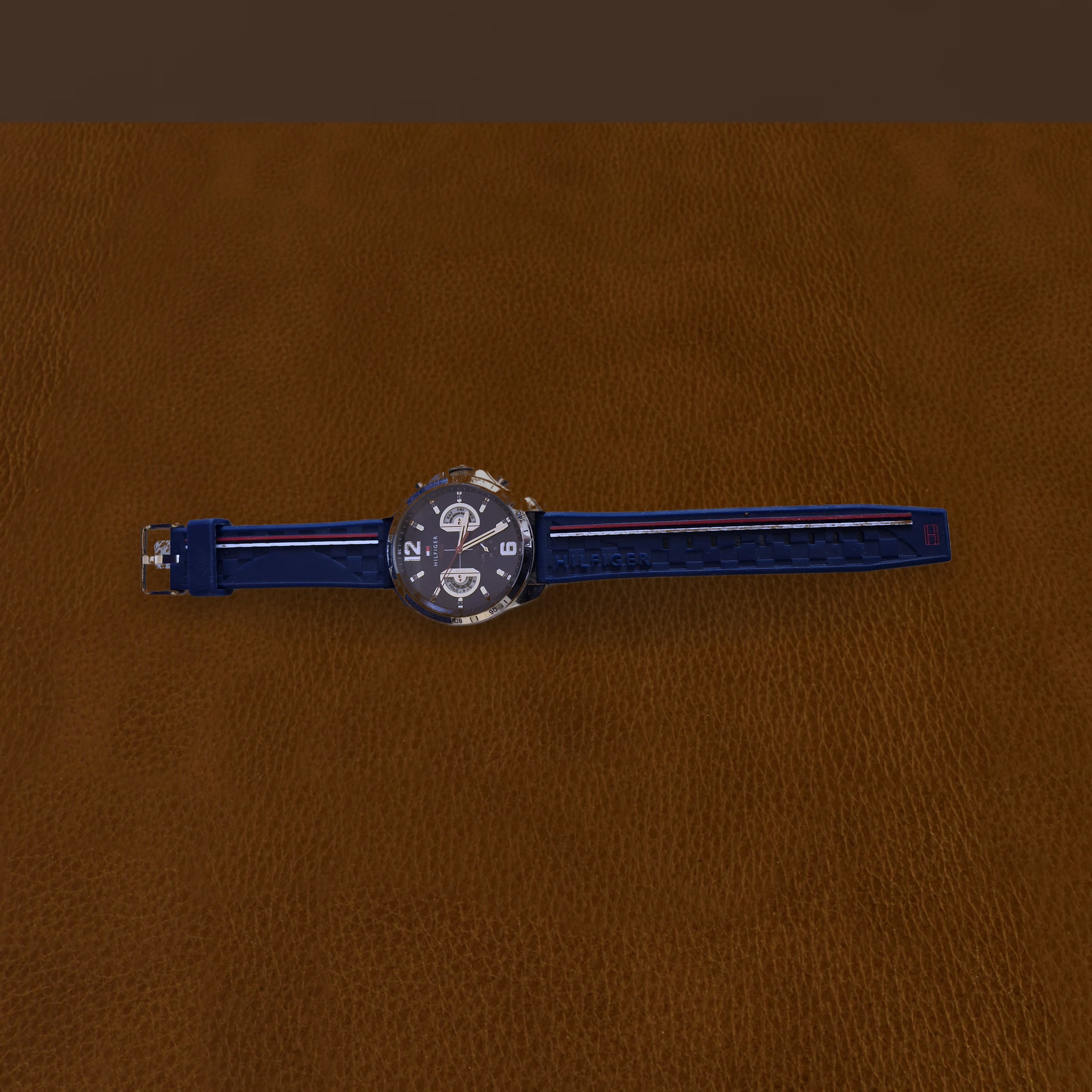 Tommy Hilfiger men's watch, blue silicone strap