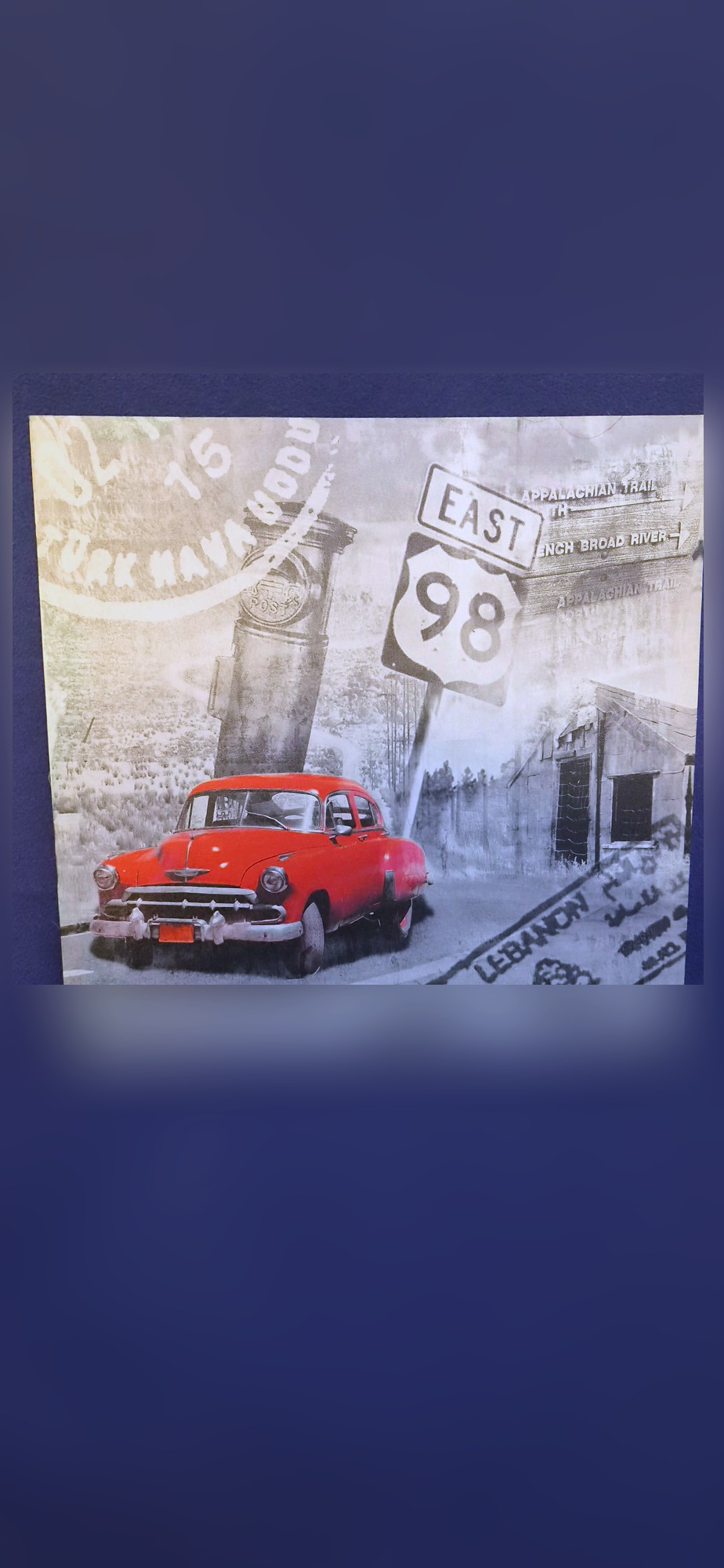 Canvas print - red vintage car, 500 x 500